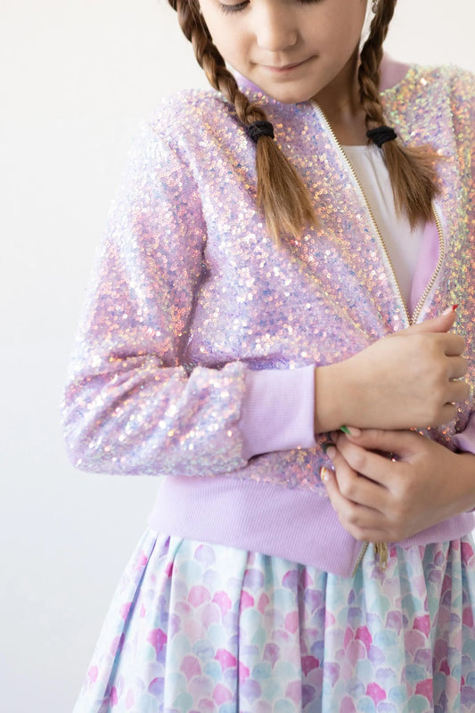 LAVENDER SEQUIN JACKET