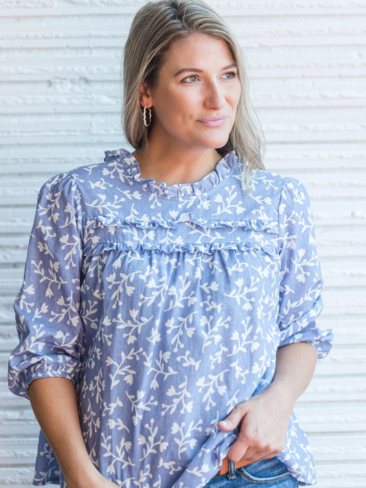 CELSTE TOP - READY TO PLAY CHAMBRAY