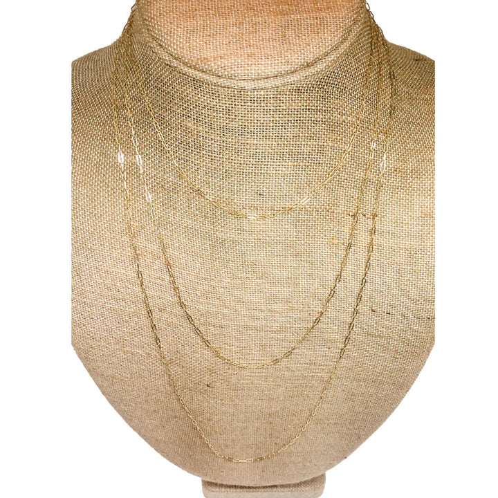 THIN PAPERCLIP CHAIN - 14K GOLD FILLED 30"