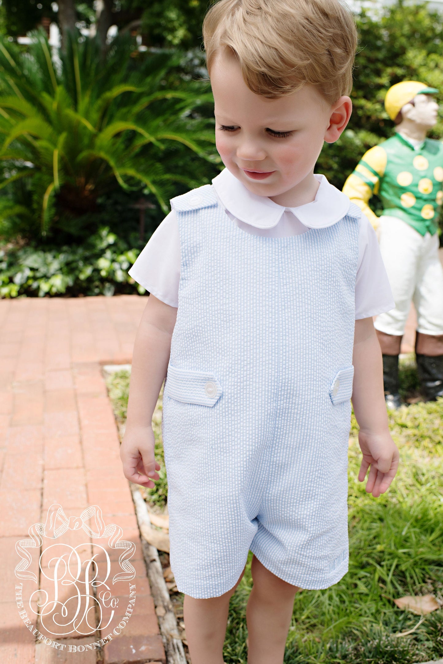 PETER PAN  SHIRT - WOVEN SHORT SLEEVE ONESIE - WORTH AVENUE WHITE