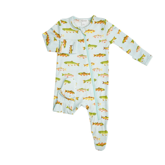 ZIPPERED FOOTIE - FRESHWATER FISH