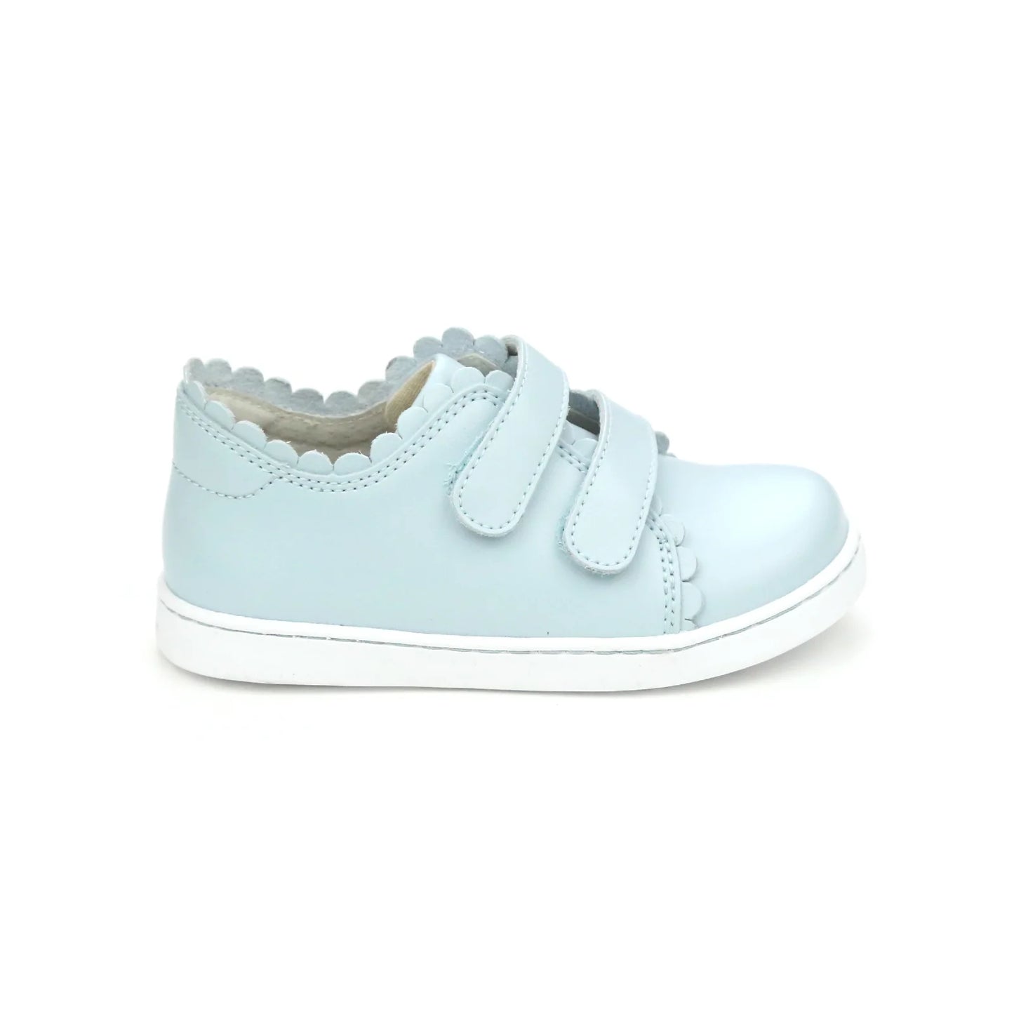 CAROLINE SCALLOPED SNEAKER - LIGHT BLUE