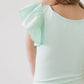 PASTEL GREEN S/S FLUTTER SLEEV LEOTARD