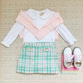 MAUDE'S PETER PAN COLLAR LONG SLEEVE - WORTH AVENUE WHITE