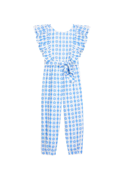 SADIE JUMPSUIT - AZUR SCALLOPED