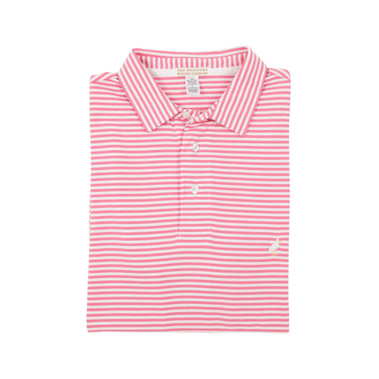 CROQUET PARTY POLO - HAMPTONS HOT PINK STRIPE