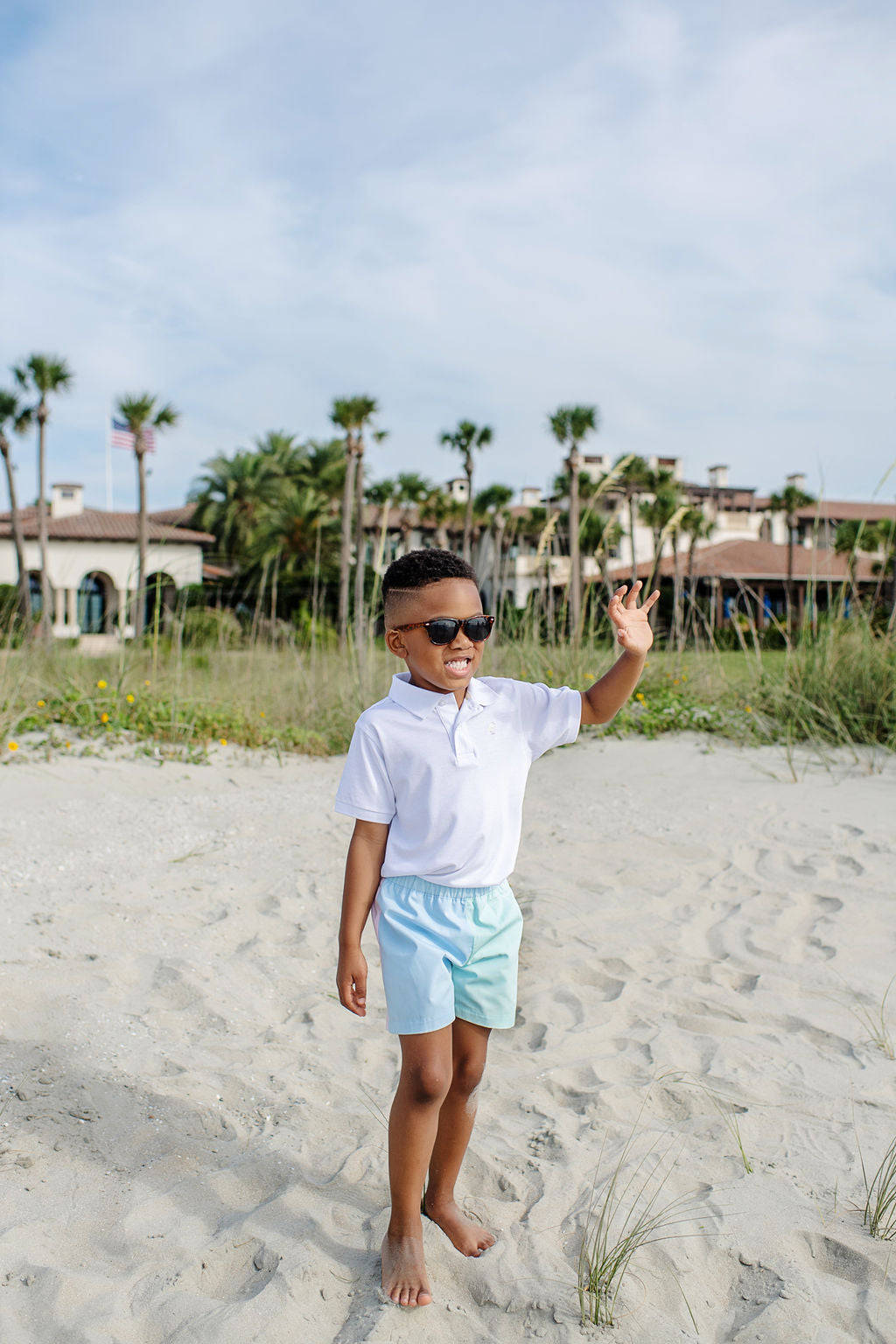 PRIM & PROPER POLO & ONESIE - WORTH AVENUE WHITE