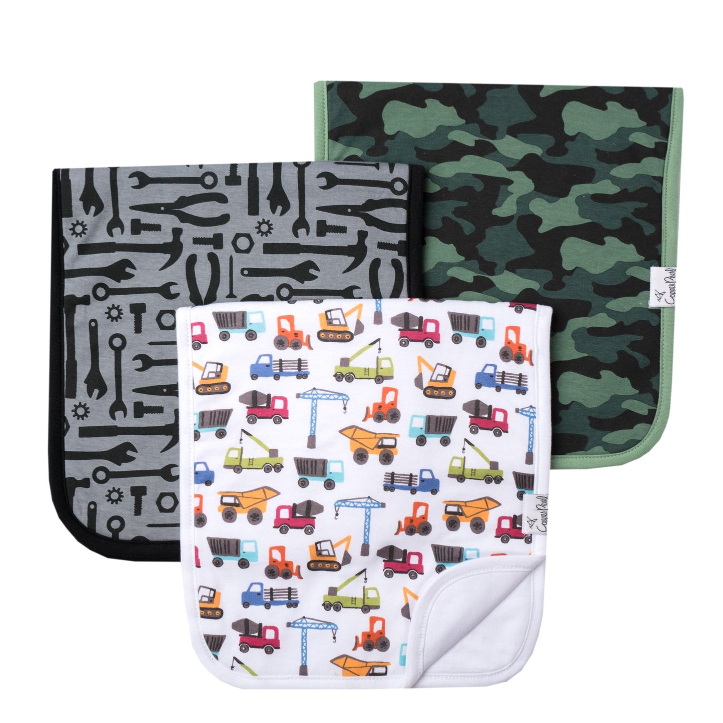 BURP CLOTH SET - 3PK MORE OPTIONS AVAIL.