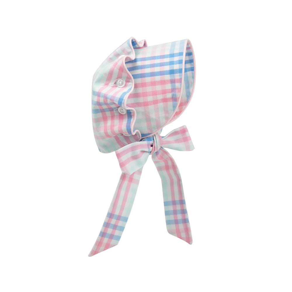 DOLLY'S BONNET - SPRING PARTY PLAID