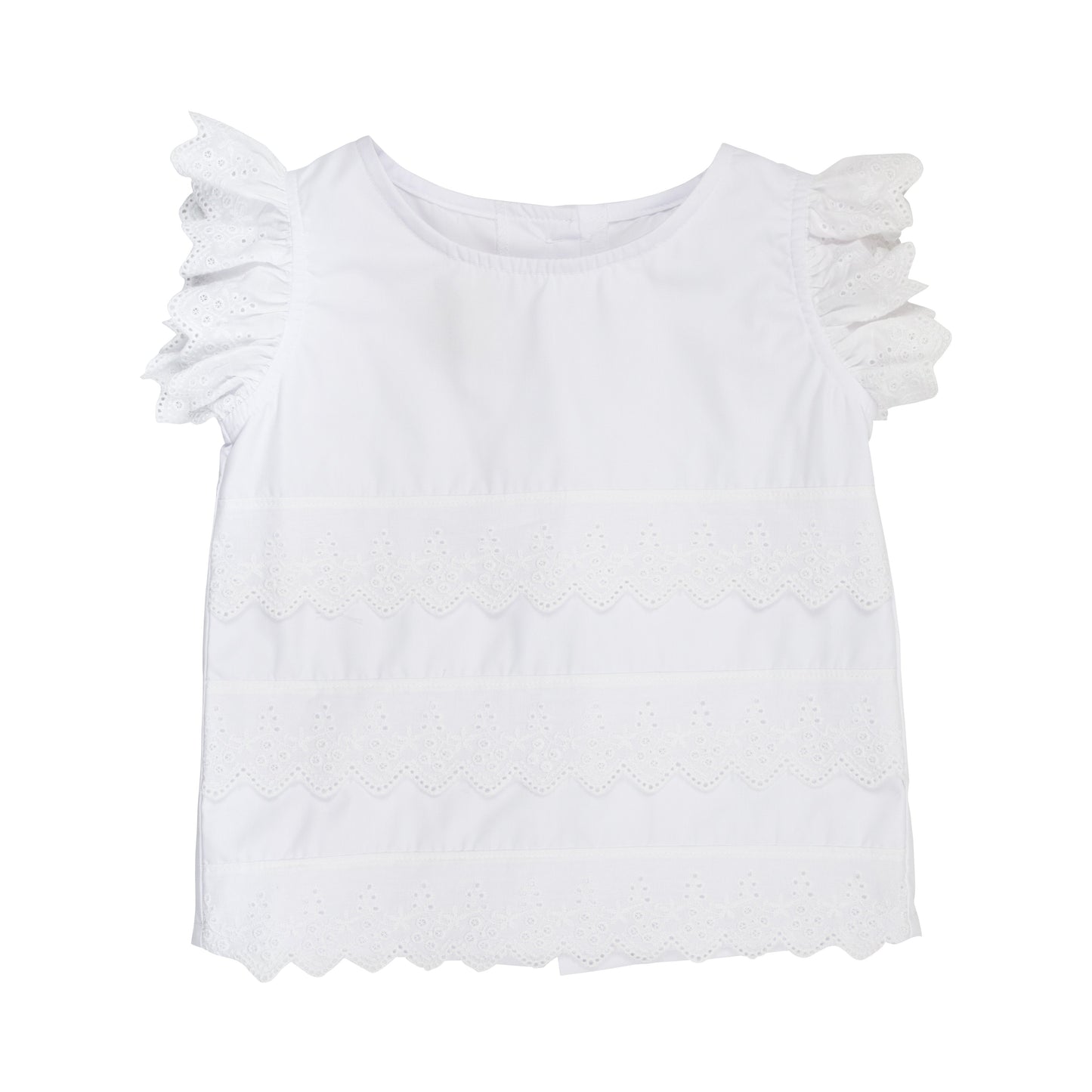 ELLIE'S EYELET TOP - WORTH AVENUE WHITE