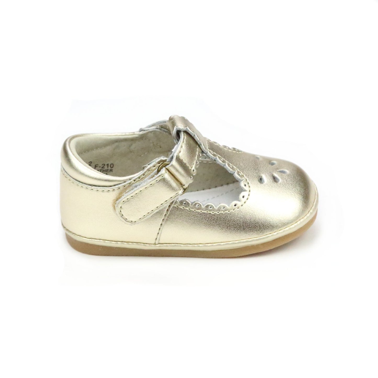DOTTIE SCALLOPED T-STRAP MARY JANE (BABY) - GOLD