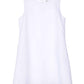 WHITE SCALLOP SUMMER TWILL DRESS