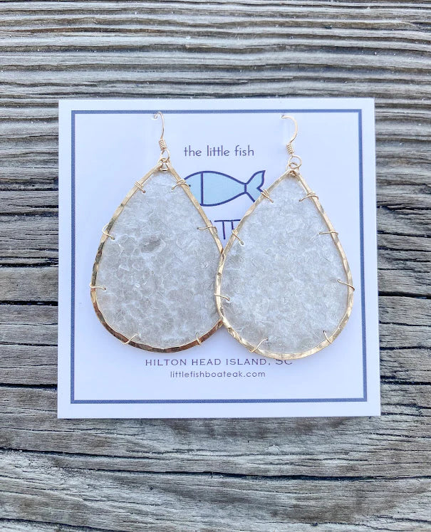 SCHOONER EARRINGS- MOTHER OF PEARL