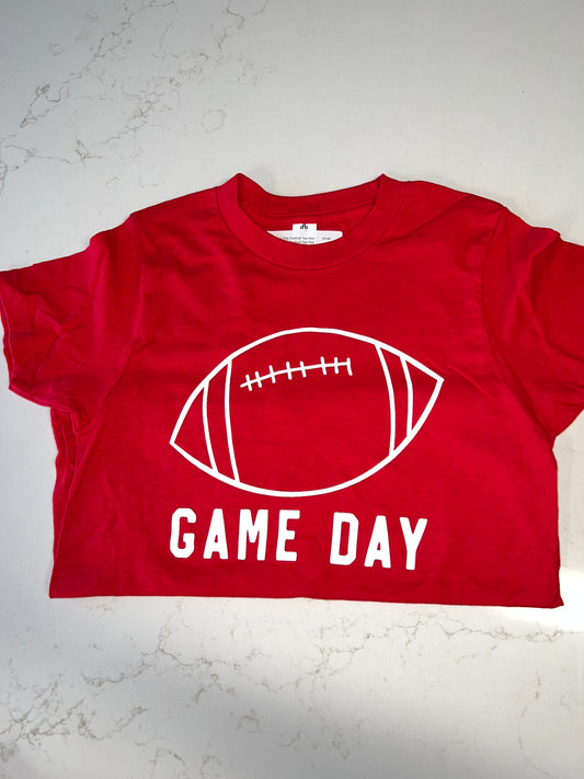 GAME DAY FOOTBALL TEE RED
