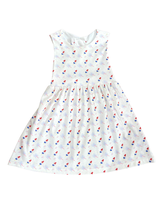 ADDISON KNIT DRESS - PATRIOTIC PIMA DRESS