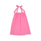 LIBBY BESS HALTER DRESS - BROADSCLOTH HAMPTONS HOT PINK