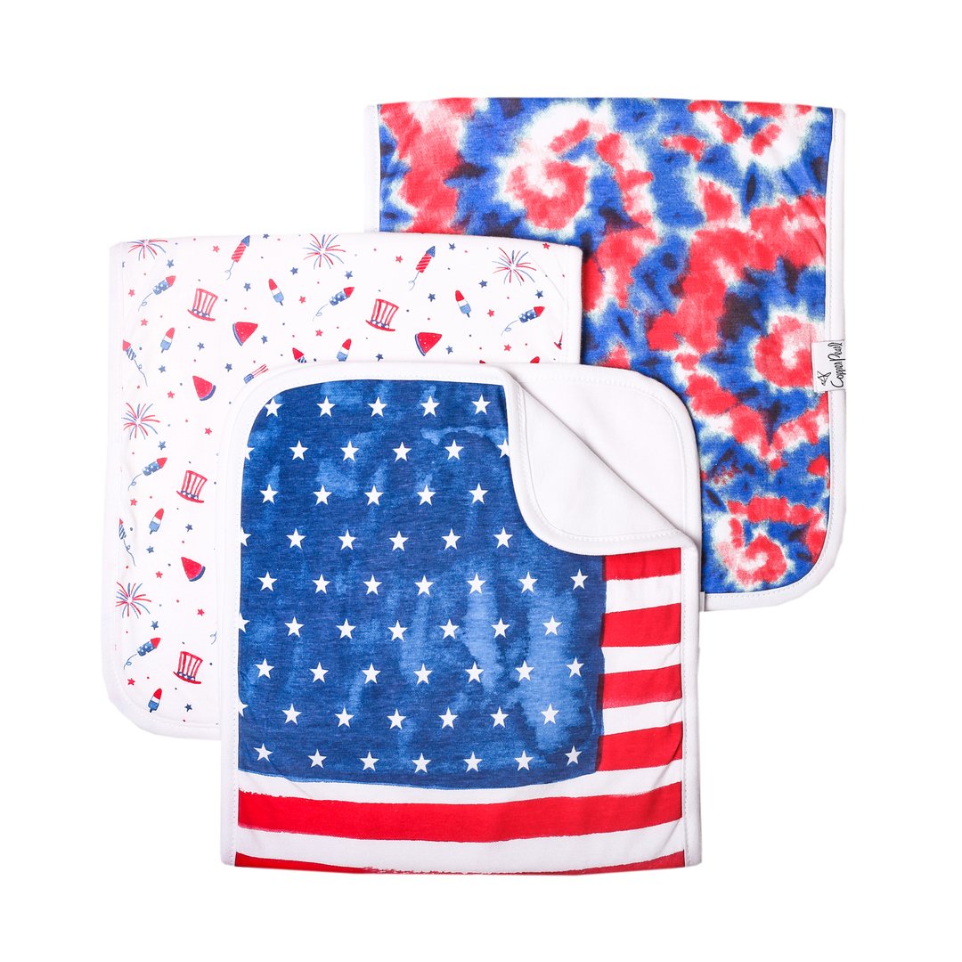BURP CLOTH SET - 3PK MORE OPTIONS AVAIL.