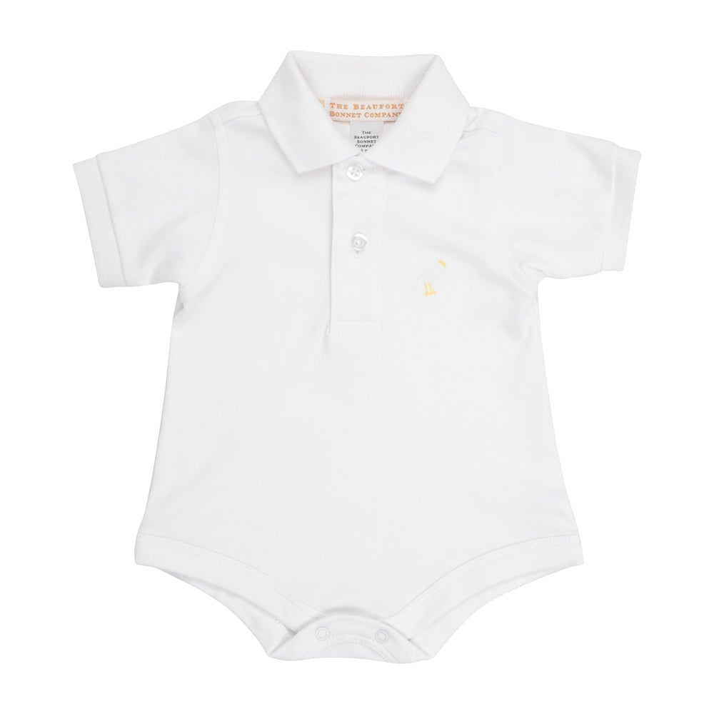 PRIM & PROPER POLO & ONESIE - WORTH AVENUE WHITE