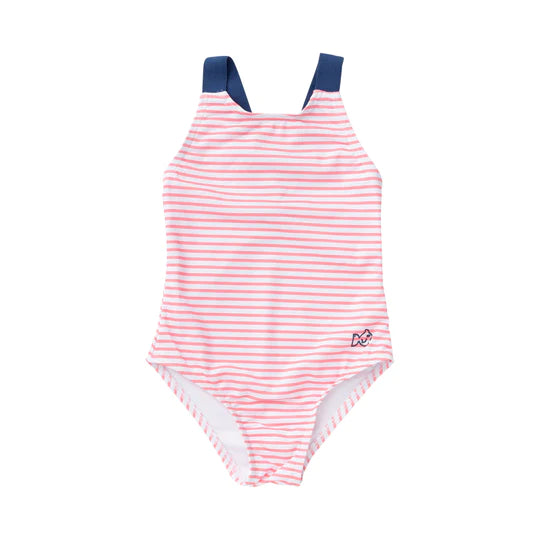 GRILS CREEK CROSSING SWIMSUIT - PLUMERIA STRIPE