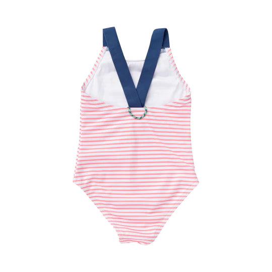 GRILS CREEK CROSSING SWIMSUIT - PLUMERIA STRIPE