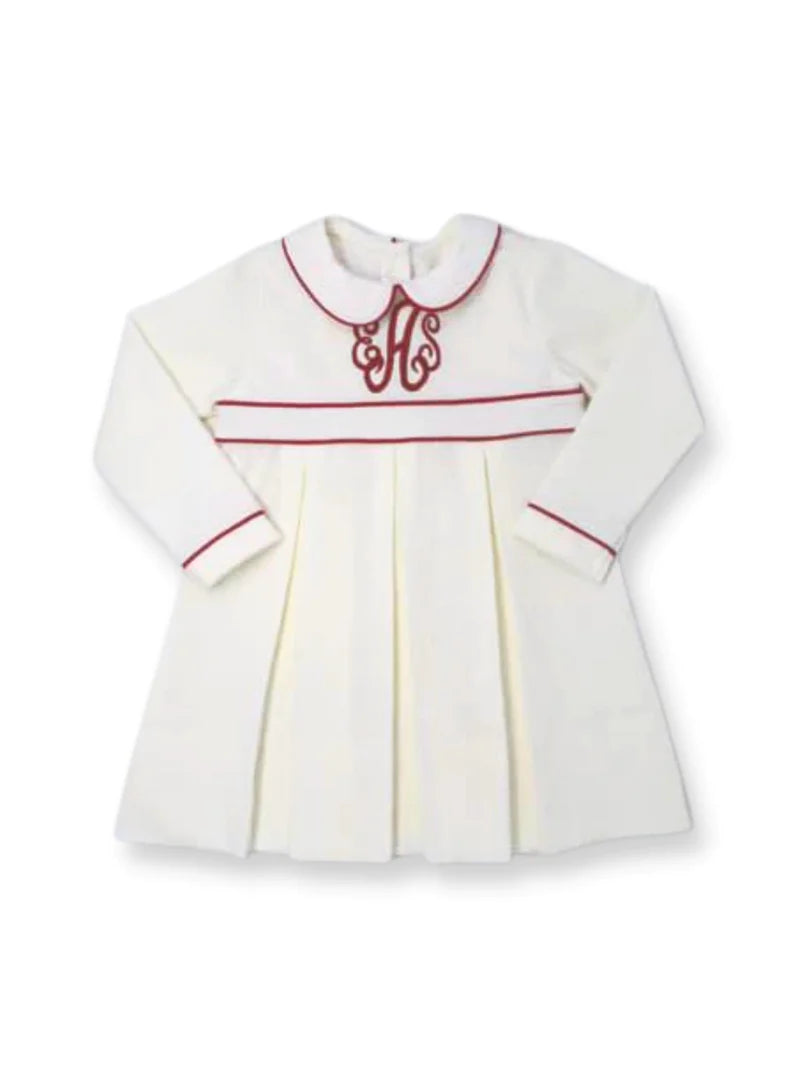 HOLLY DRESS LONG SLEEVE - WHITE/RED