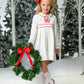 HOLLY DRESS LONG SLEEVE - WHITE/RED