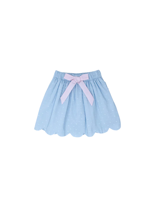 SUSIE SKIRT - BLUE SWISS DOT