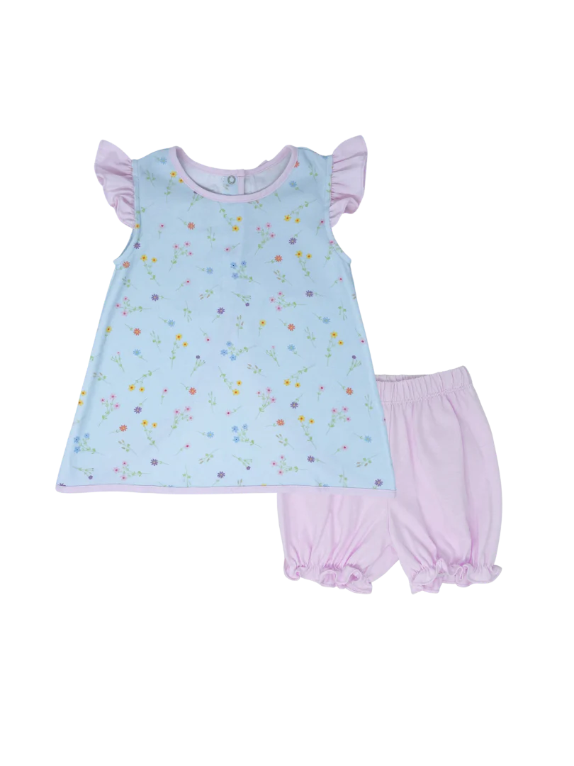 ANGEL BLOOMER SET - FLORAL /PINK