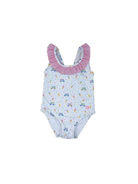 SARAH SWIMSUIT - ICE CREAM/PINK