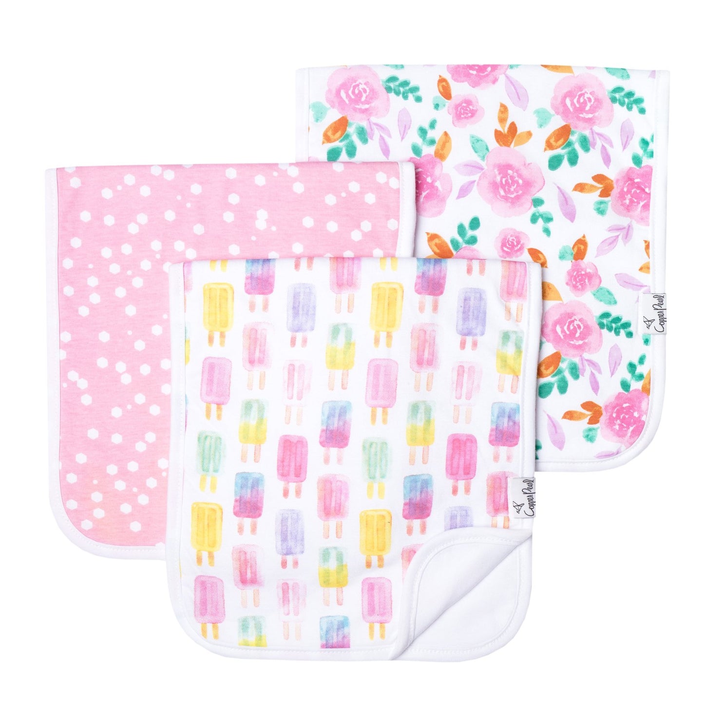 BURP CLOTH SET - 3PK MORE OPTIONS AVAIL.
