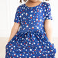 STAR BRIGHT S/S POCKET TWIRL DRESS