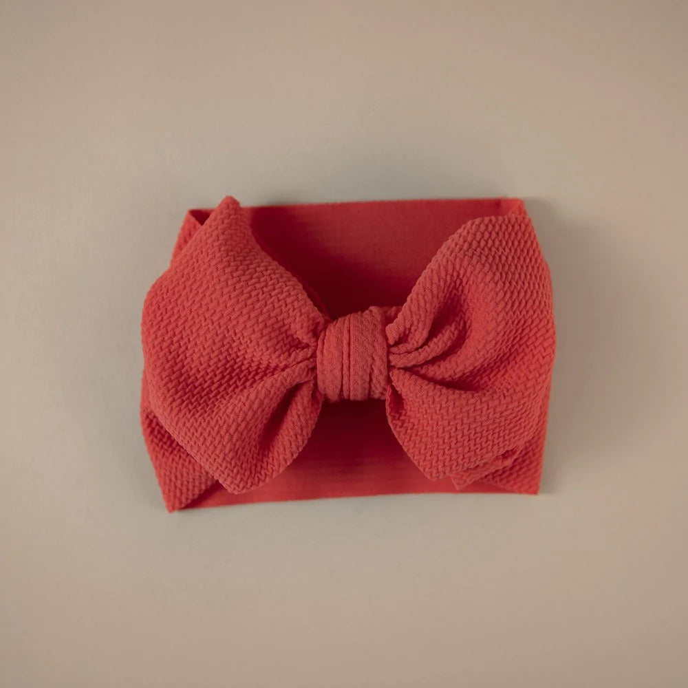 BABY HEADBOW BAND - CORAL