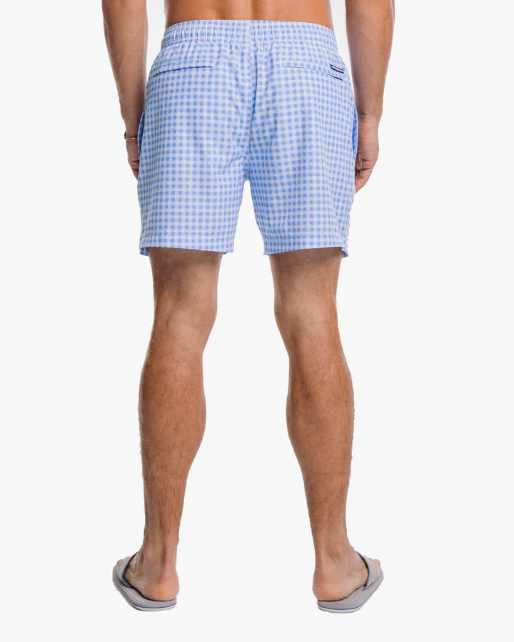 MEN'S BALDWIN GINGHAM PRINTED SWIM TRUNK