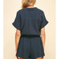 BUTTON DOWN ROMPER - INK
