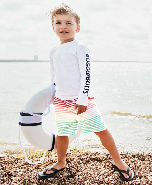 WHITE LONG SLEEVE RASH GUARD