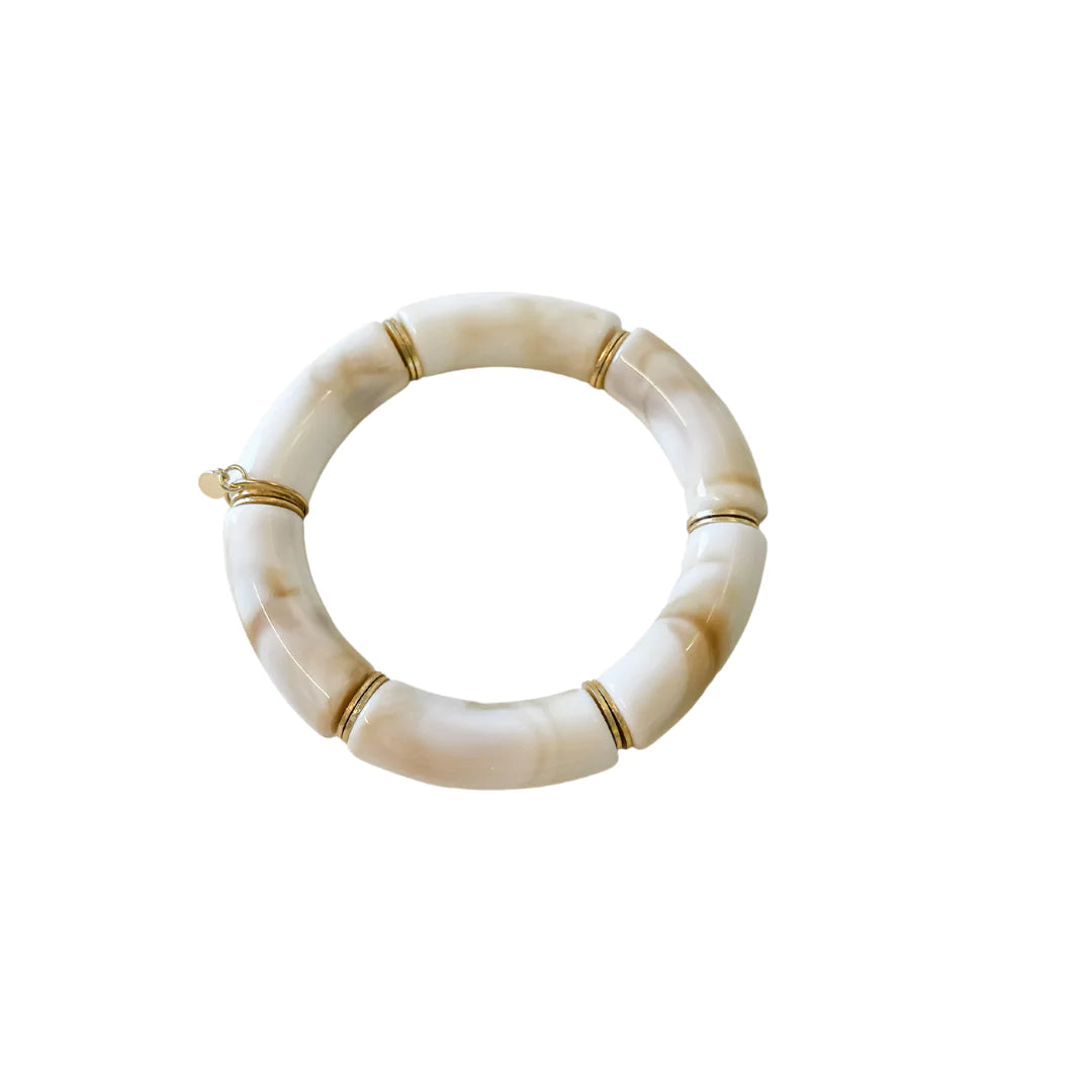 DREW BRACELETS LARGE -CARAMEL MARBLE