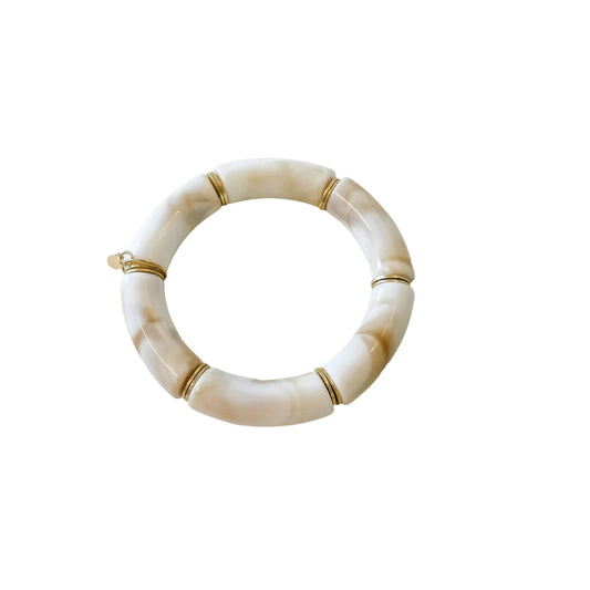 DREW BRACELETS LARGE -CARAMEL MARBLE