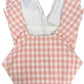 WOMEN GINGHAM ONE PIECE - QUARTZ PINK