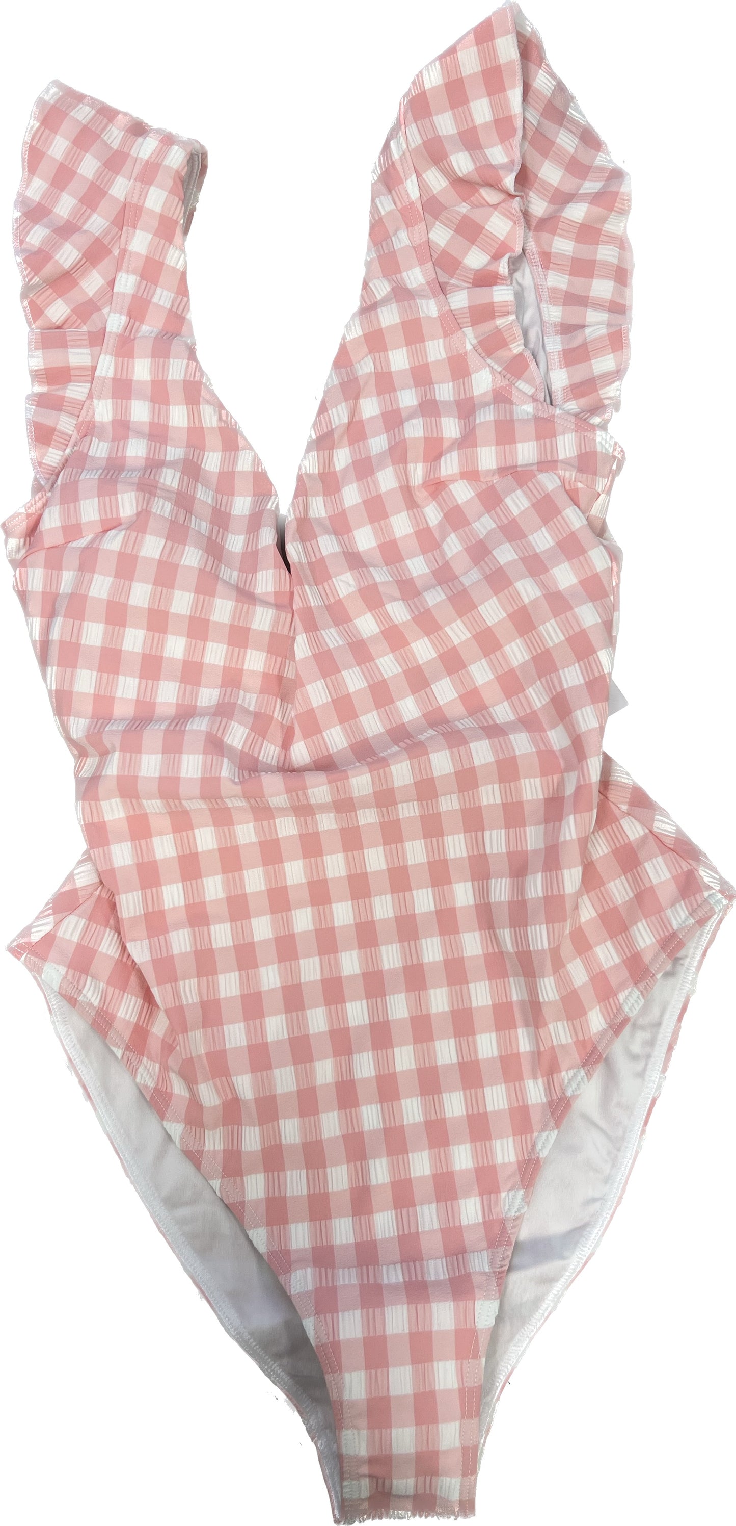 WOMEN GINGHAM ONE PIECE - QUARTZ PINK