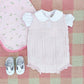 MAUDE'S PETER PAN COLLAR SHIRT SS PIMA - WORTH AVENUE WHITE