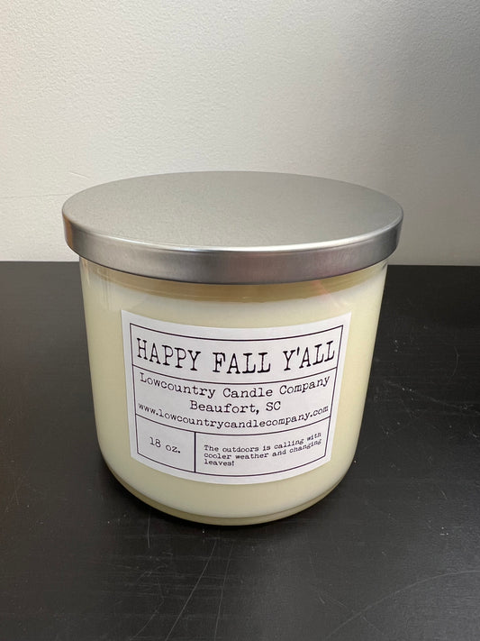 HAPPY FALL Y'ALL CANDLE 18oz