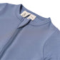 ZIPPERED FOOTIE - SLATE