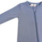 ZIPPERED FOOTIE - SLATE
