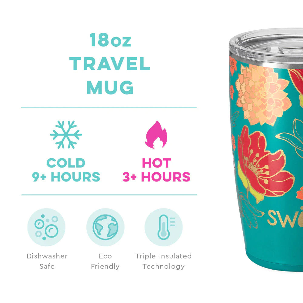 FIRE POPPY TRAVEL MUG 18OZ