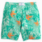 YOUTH MONSTERA PALM SWIM TRUNKS - BALTIC TEAL