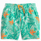 YOUTH MONSTERA PALM SWIM TRUNKS - BALTIC TEAL