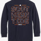 KIDS CAMO STACK LS T-SHIRT - TRUE NAVY